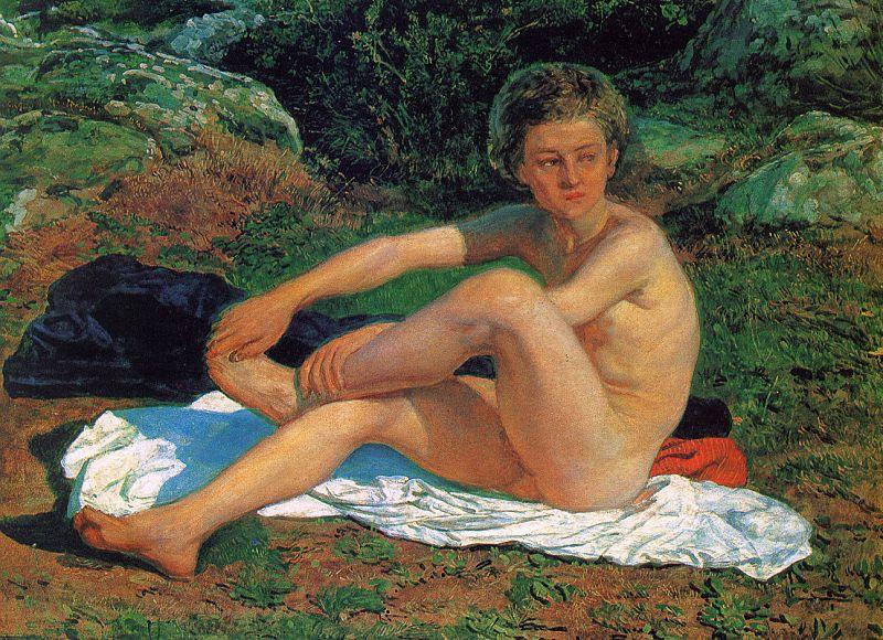 Alexander Ivanov Nude Boy France oil painting art